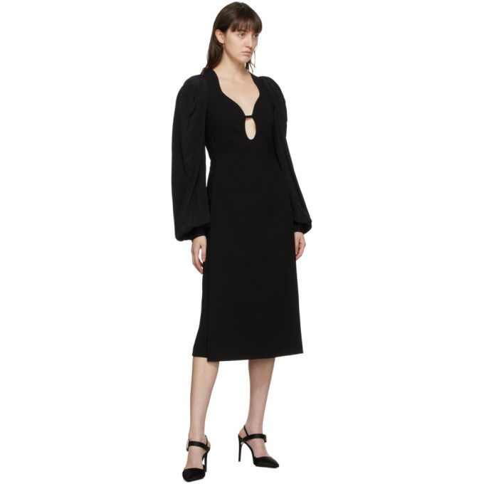 Victoria Beckham Black Keyhole Midi Dress Victoria Beckham Victoria Beckham Black Keyhole Midi Dress Victoria Beckham