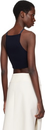 Courrèges Black Lingerie Detail Pointy Tank Top