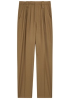 Maison Margiela Tailored Straight-leg Wool Trousers Brown