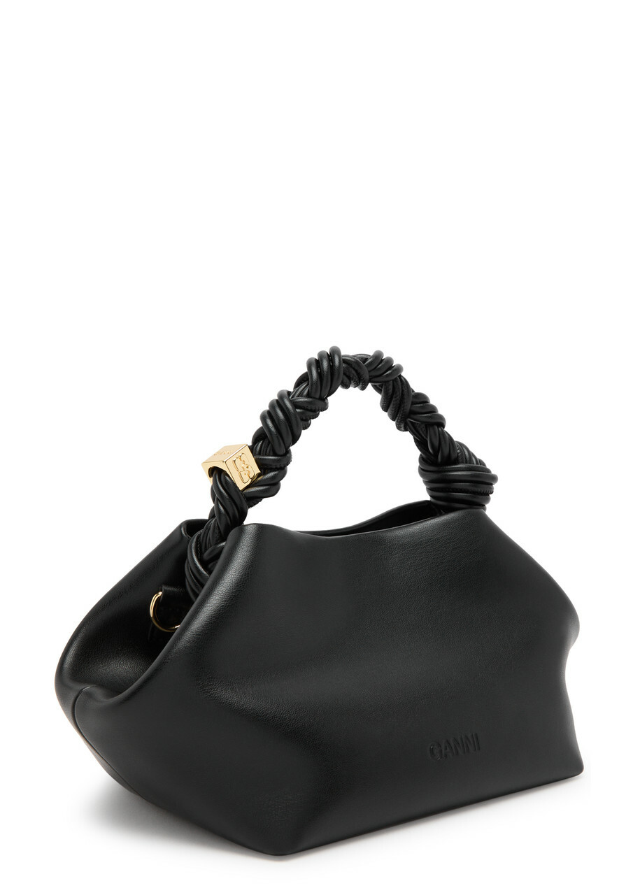 Ganni Bou Small Leather top Handle bag - Black - One Size GANNI