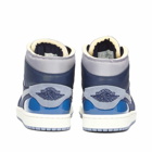 Air Jordan Men's 1 Mid Se Craft Sneakers in Obsidian/White/French Blue