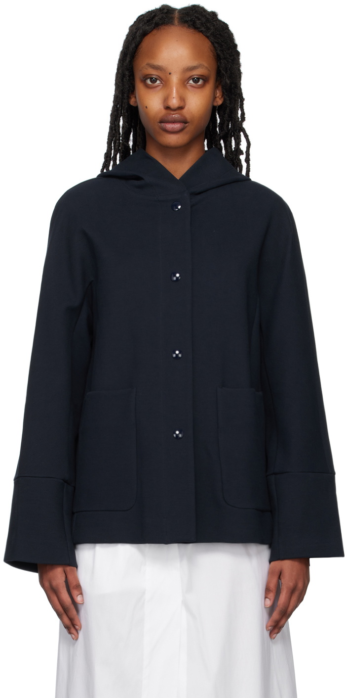 Max Mara Leisure Navy Hooded Jacket