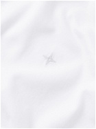 Stone Island - Logo-Embroidered Garment-Dyed Cotton-Jersey T-Shirt - White