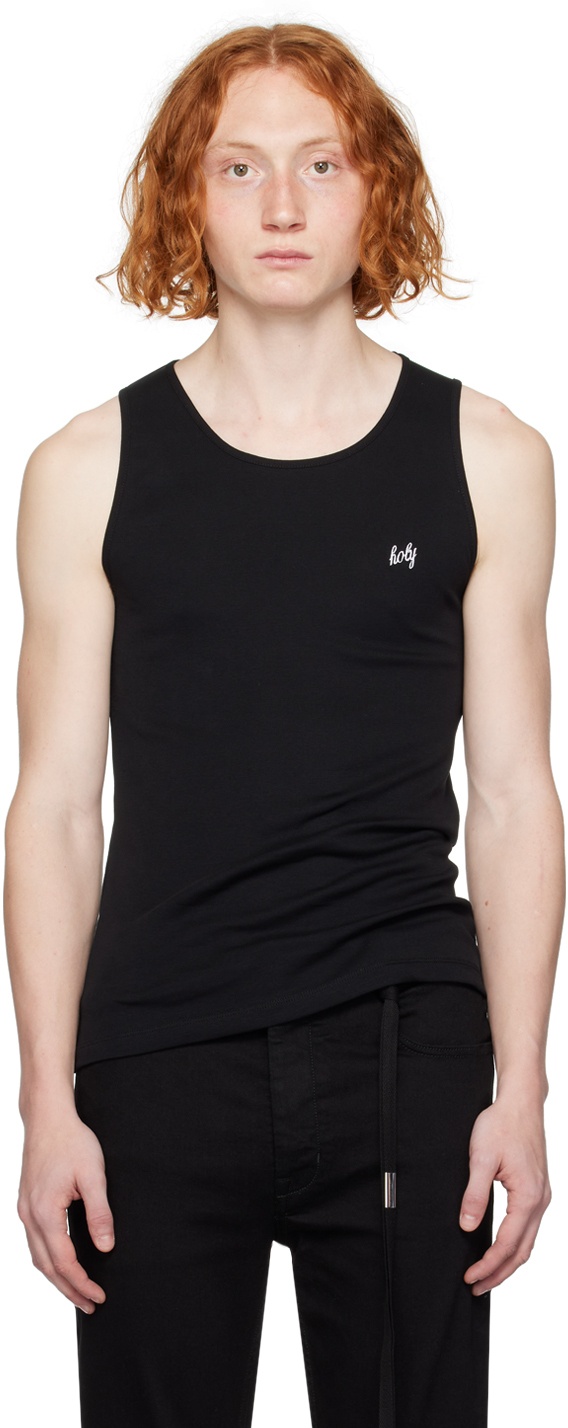Photo: Ann Demeulemeester Black Embroidered Tank Top