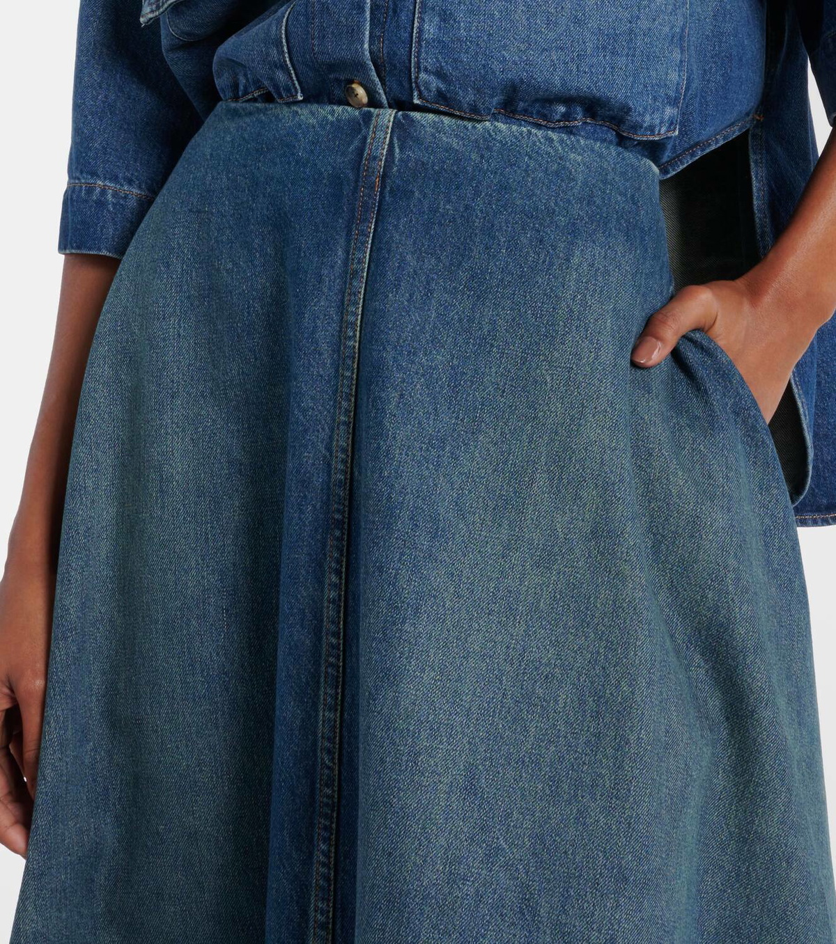 Khaite Renta denim midi skirt Khaite