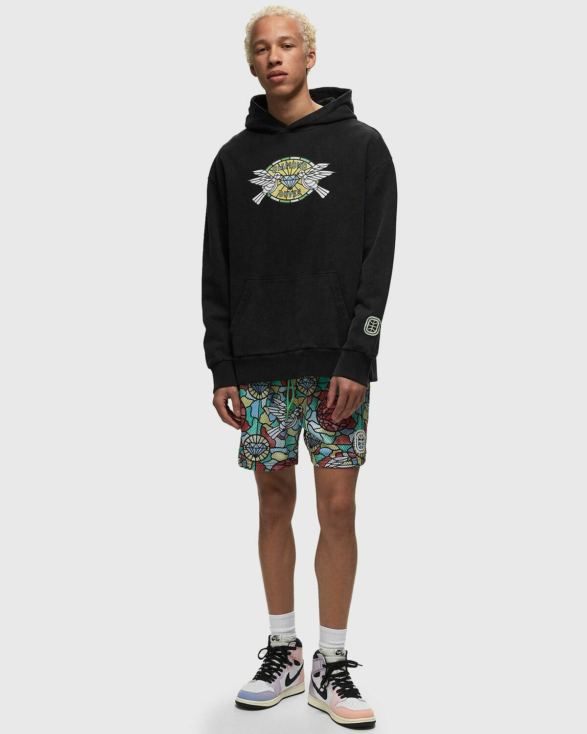 Overtime Stained Glass Hoodie Black - Mens - Hoodies Overtime
