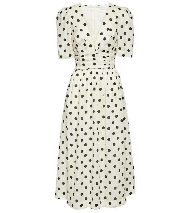 Photo: Zimmermann Polka-dot linen midi dress