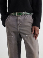 Enfants Riches Déprimés - 3.5cm Studded Leather Belt - Green