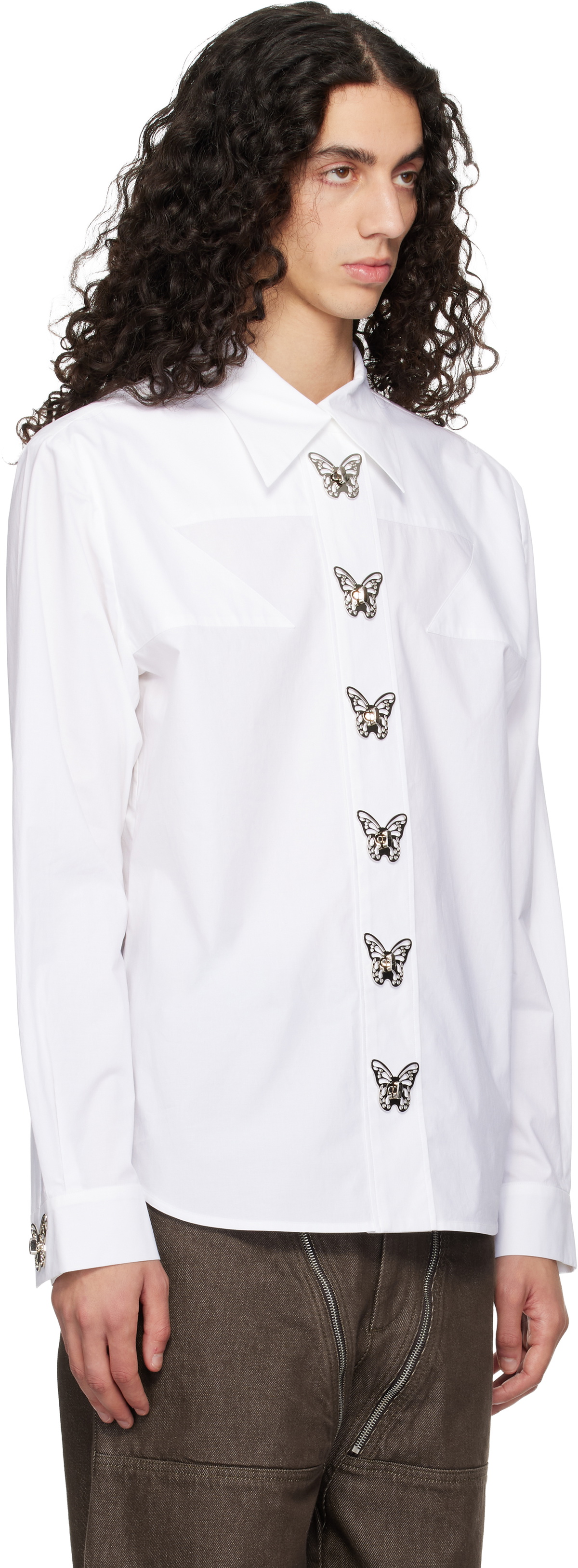 Chopova Lowena White Butterfly Shirt