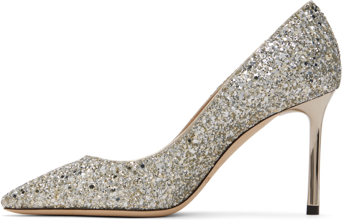 Jimmy Choo Silver Romy 85 Heels Jimmy Choo