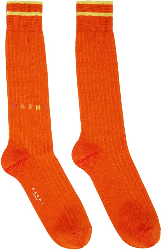 Photo: Marni Orange Striped Socks