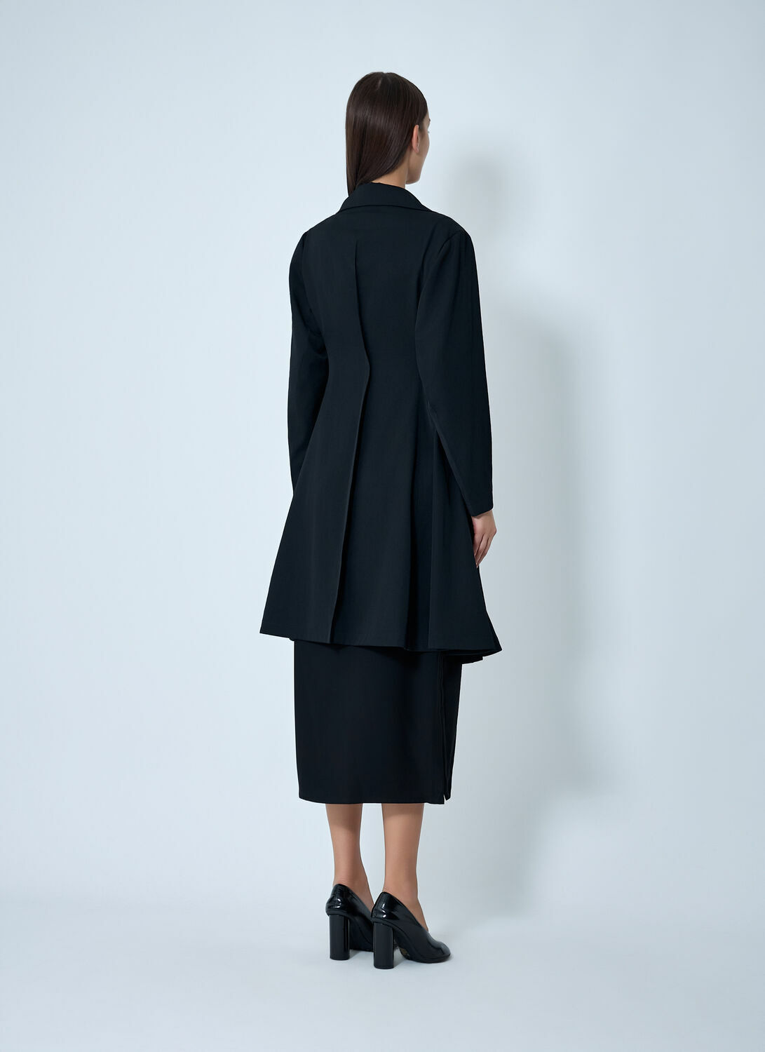 Yohji Yamamoto Paneled Flare Coat