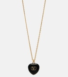Valentino Cœur Royal VLogo enamel pendant necklace