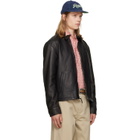 Polo Ralph Lauren Black 'The Bayville' Leather Jacket