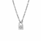Neighborhood Men's Padlock Necklace in Silver 