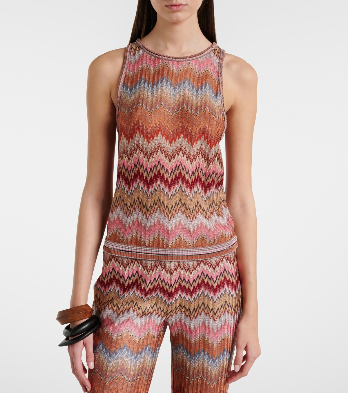 Missoni Zig Zag lamé tank top
