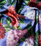 Carolina Herrera Floral silk twill scarf