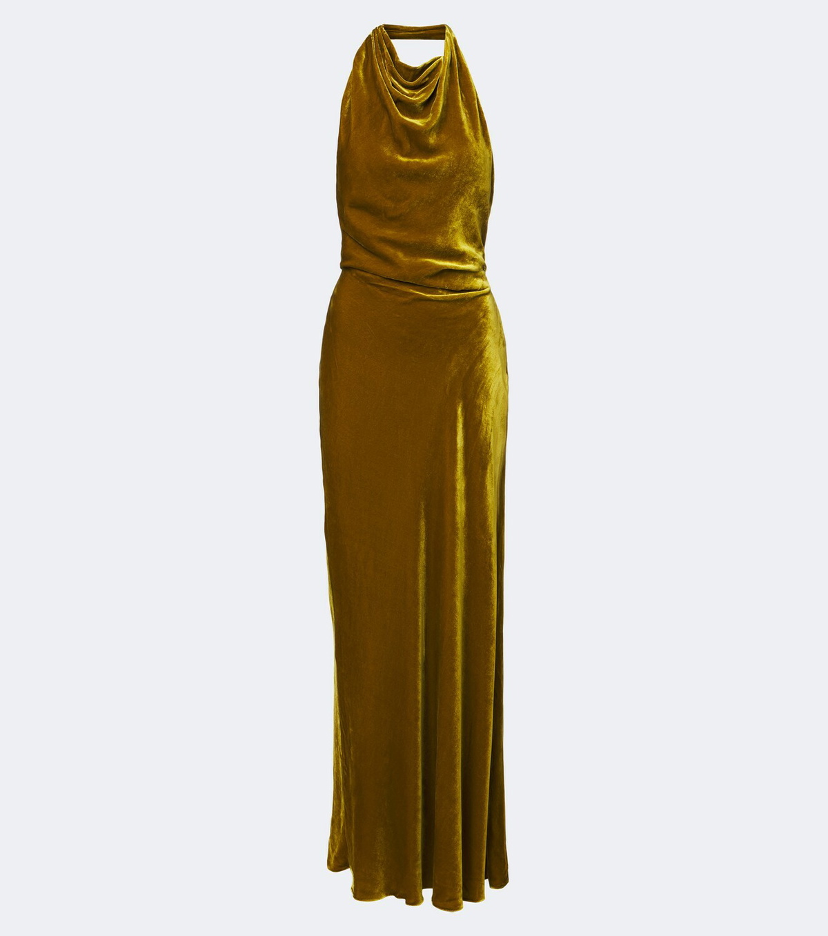 Simkhai Reannon draped open-back velvet gown