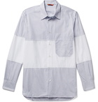 Barena - Patchwork Cotton-Poplin Shirt - Men - Blue