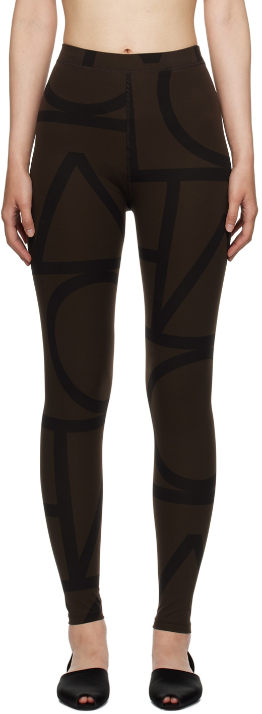 Totême Brown Monogram Leggings Toteme