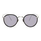 Eyevan 7285 Black and Silver 717E-2 Sunglasses