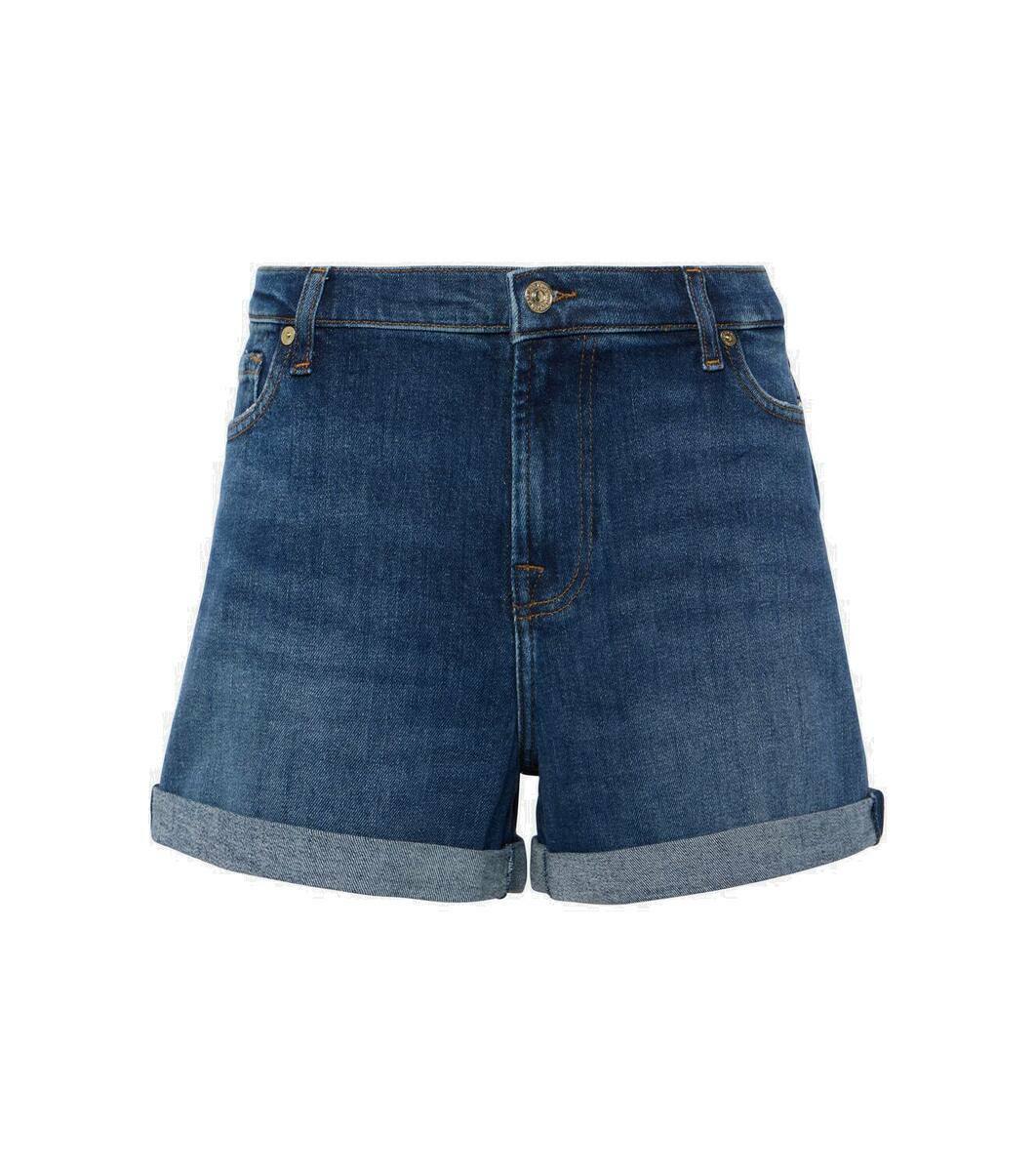 7 For All Mankind Mid-rise denim shorts 7 For All Mankind 7 For All Mankind Mid-rise denim shorts 7 For All Mankind