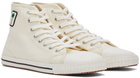 Palm Angels Off-White Vulcanized High-Top Sneakers