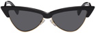 Valentino Garavani Black & Gold Cat-Eye Sunglasses