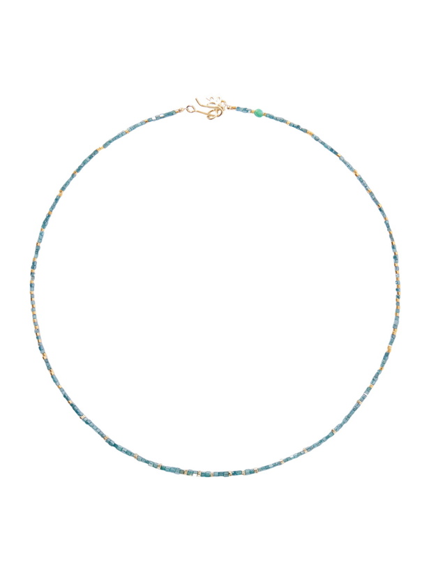 Photo: Peyote Bird - Agua Y Oro Gold-Plated Turquoise Necklace - Blue