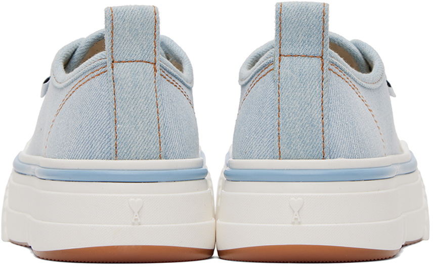 AMI Alexandre Mattiussi Blue Ami 1980 Platform Sneakers