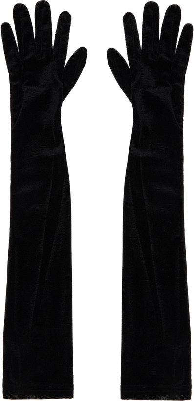 Photo: Anna Sui Black Velvet Mesh Gloves