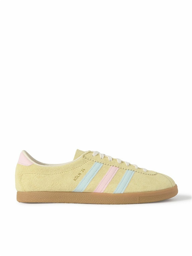 Photo: adidas Originals - Köln 24 Leather-Trimmed Suede Sneakers - Yellow