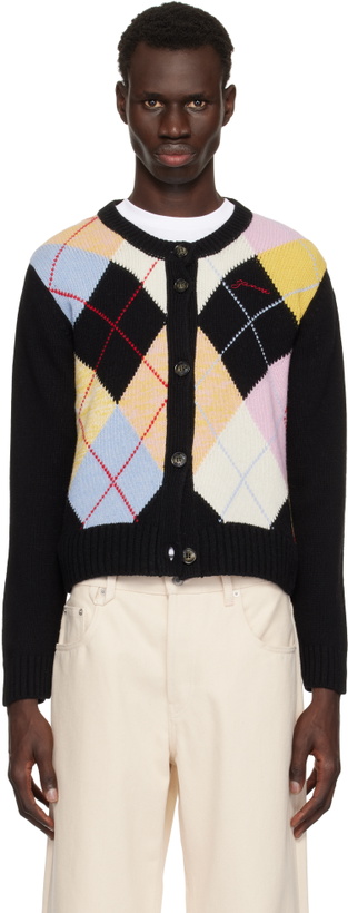 Photo: GANNI Multicolor Harlequin Cardigan