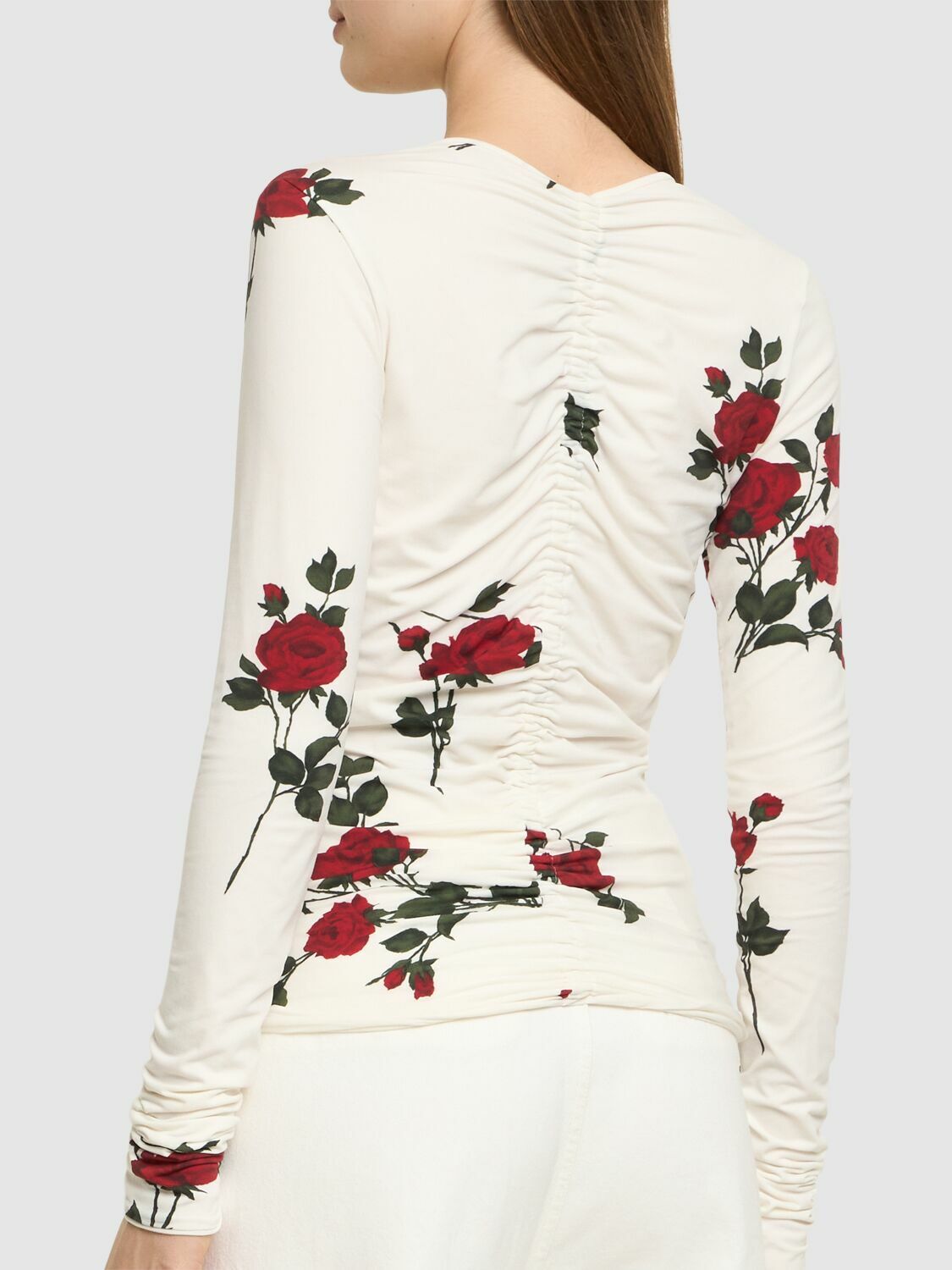 Magda Butrym  限定品✨️ローズモチーフパターンTシャツ M 新品【MAGDA BUTRYM H&M】限定品 ローズモチーフ パターンT