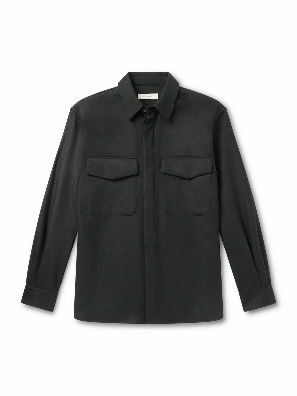 UMIT BENAN - Jonah Virgin Wool-Blend Twill Overshirt - Black