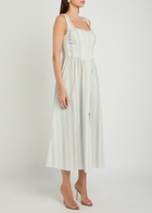 Loveshackfancy Majory Floral Cotton Midi Dress Light Blue