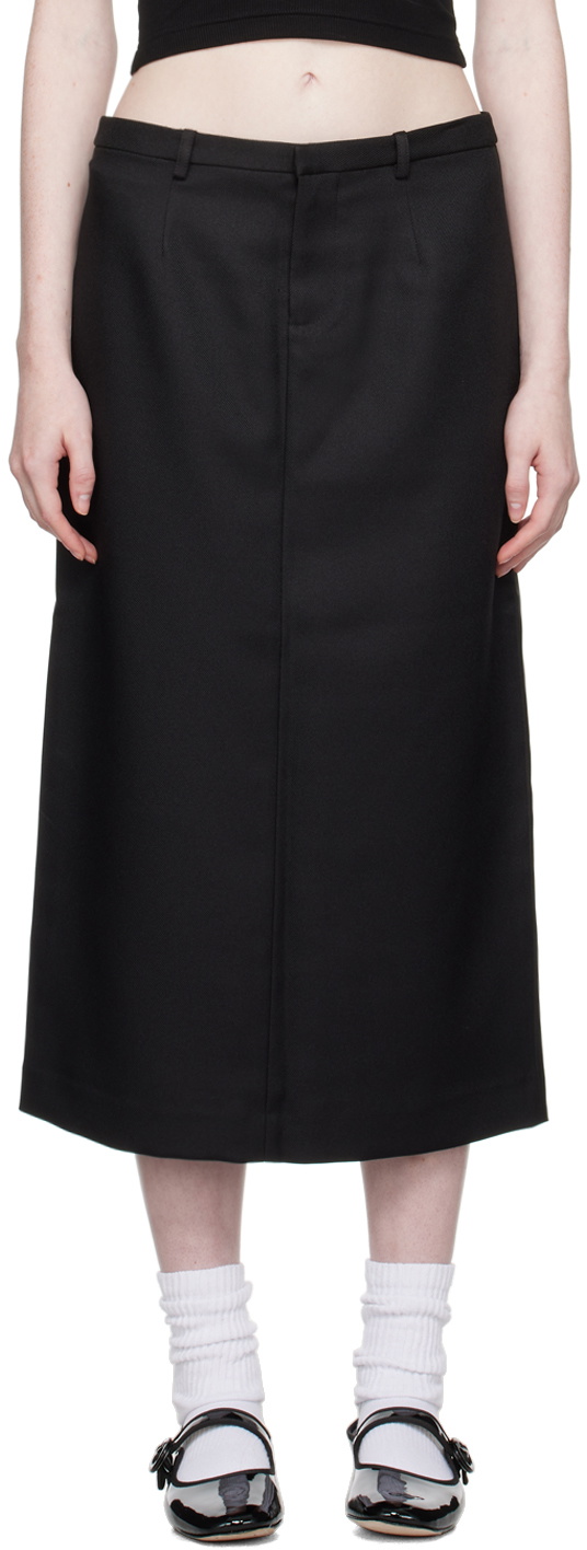 Sandy Liang Black Socks Midi Skirt
