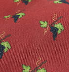 Rubinacci - 8cm Printed Silk-Faille Tie - Men - Red
