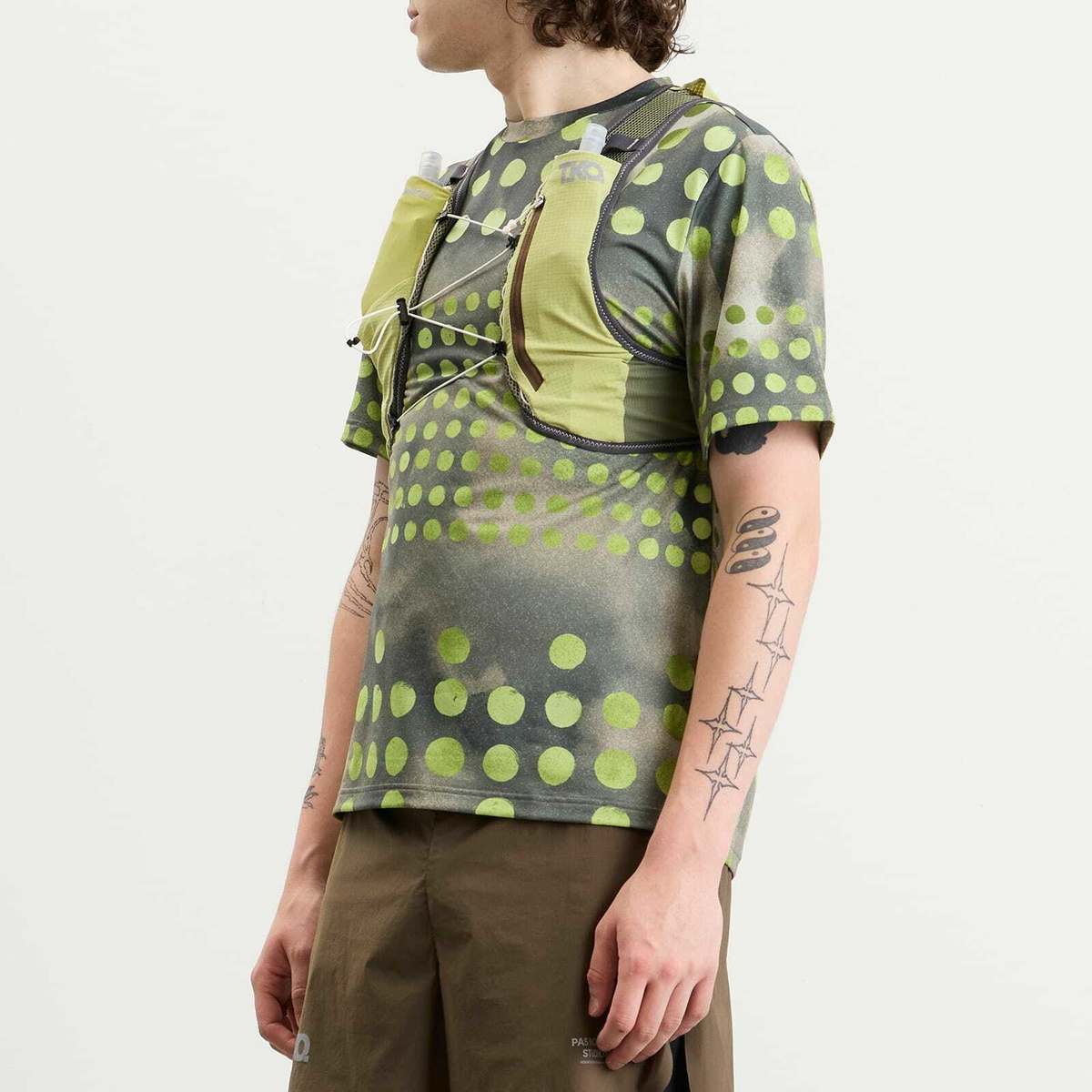 Pas Normal Studios Men's x Salomon T.K.O. Race Skin 2 in Sweat Pea/Deep Lichen