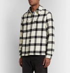 AMI - Windowpane-Checked Virgin Wool Overshirt - Neutrals