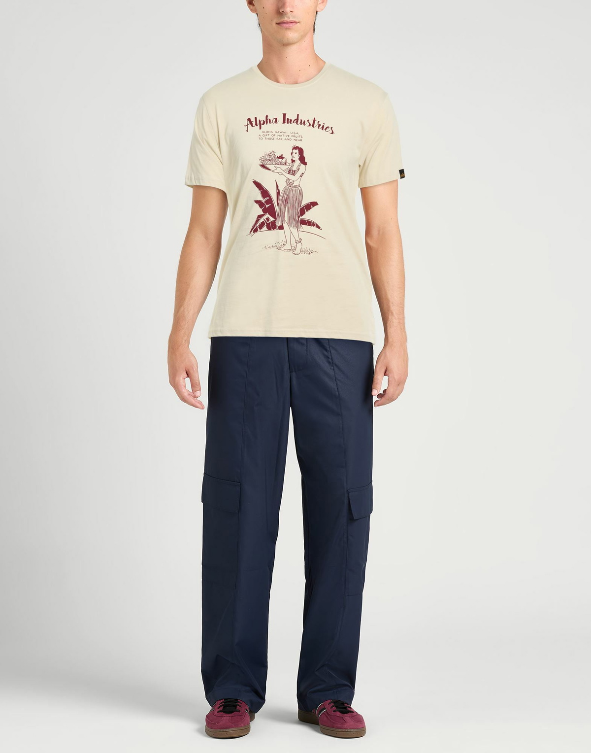 Alpha Industries Mens T-shirt in Beige