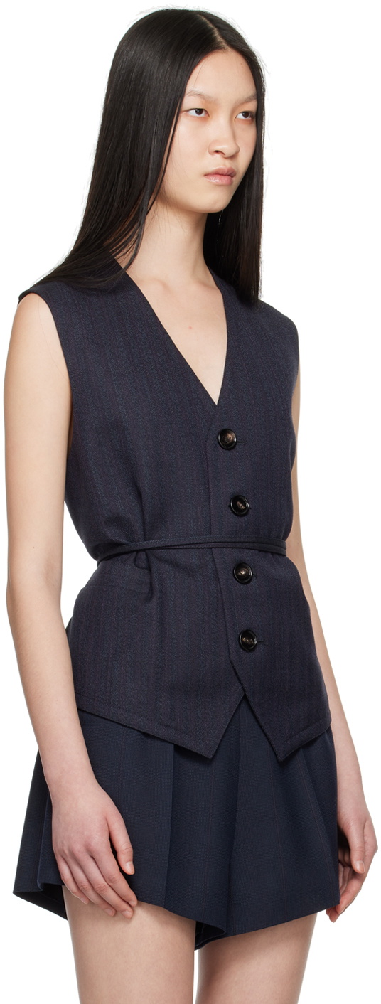 Bottega Veneta Navy Striped Vest