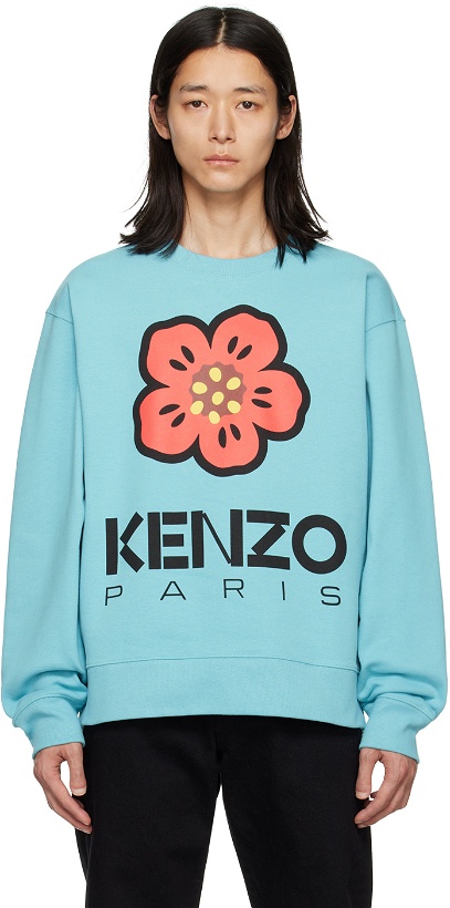Photo: Kenzo Blue Kenzo Paris Boke Flower Sweatshirt