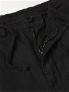 MCQ - Straight-Leg Embroidered Cotton-Poplin Drawstring Trousers - Black