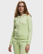 Juicy Couture Classic Velour Robertson Zip Hoodie Green Zippers