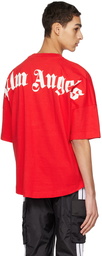 Palm Angels Red Oversized T-Shirt