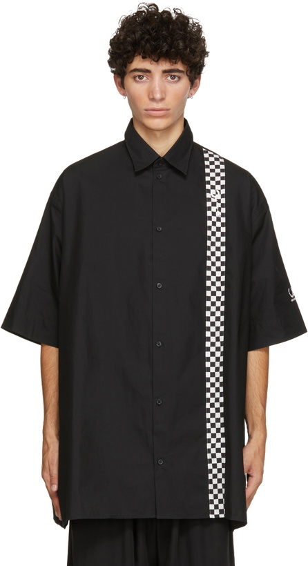 Photo: Raf Simons Black Fred Perry Edition Oversized Checkerboard Shirt
