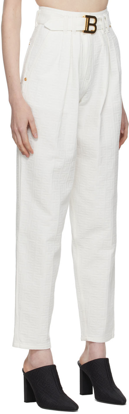 Off-White Belted Flared virgin-wool Trousers - Farfetch