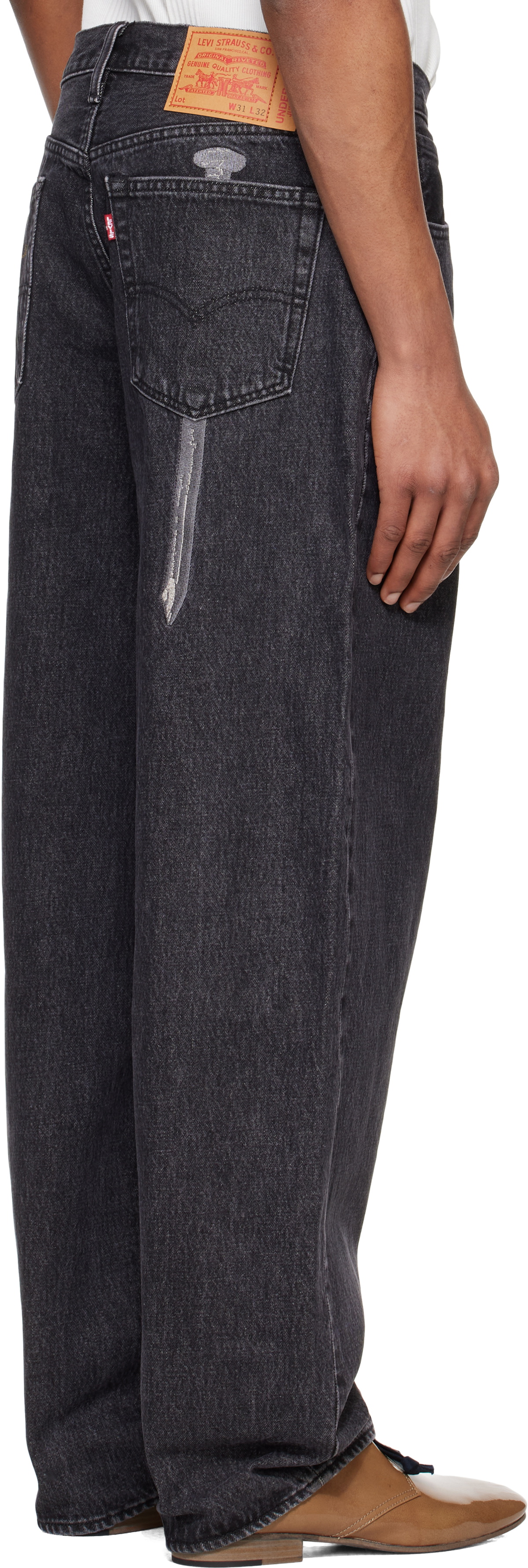 UNDERCOVER Gray Levi's Edition Baggy Jeans