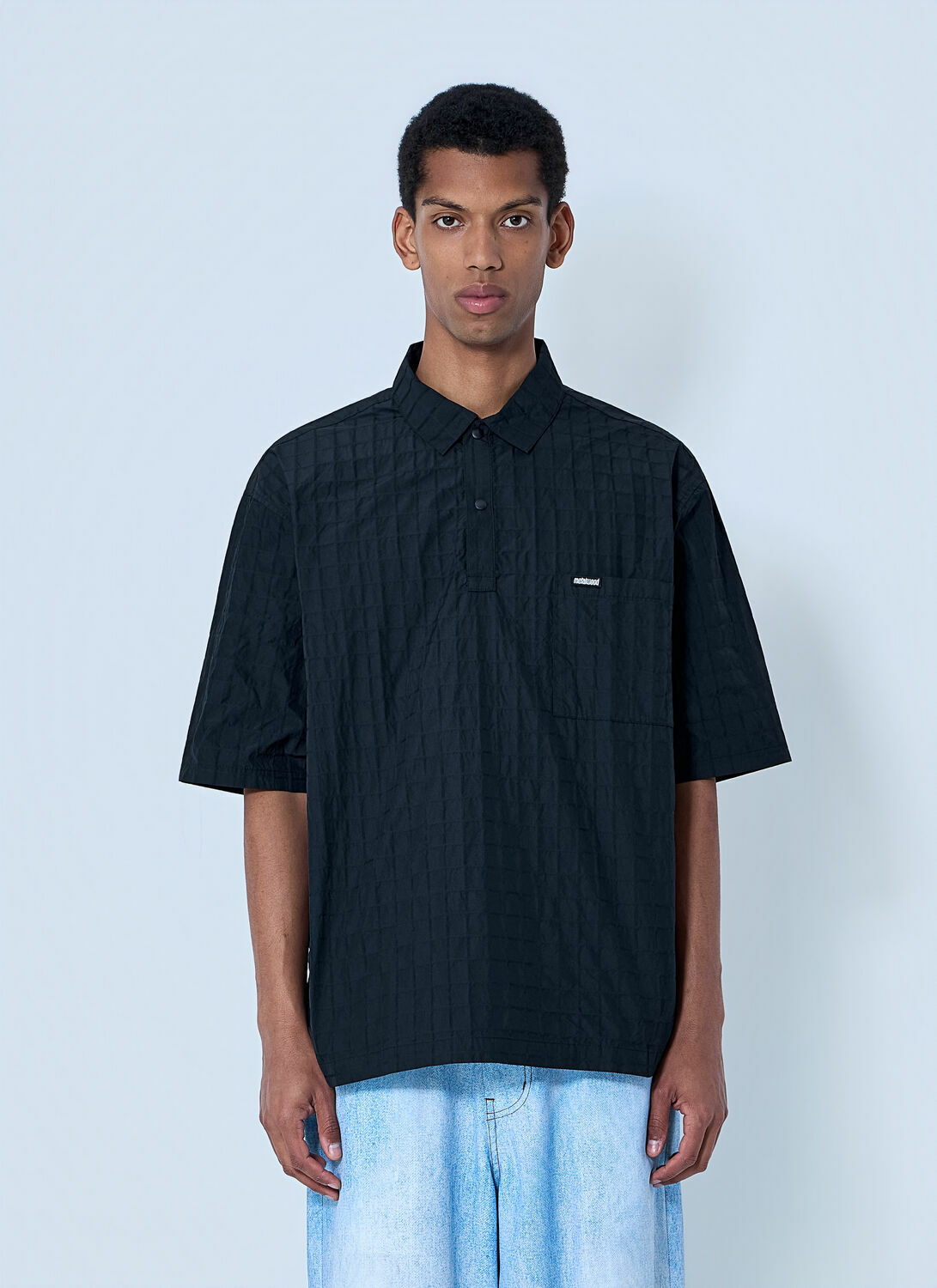 Metalwood Textured Cotton Overshirt